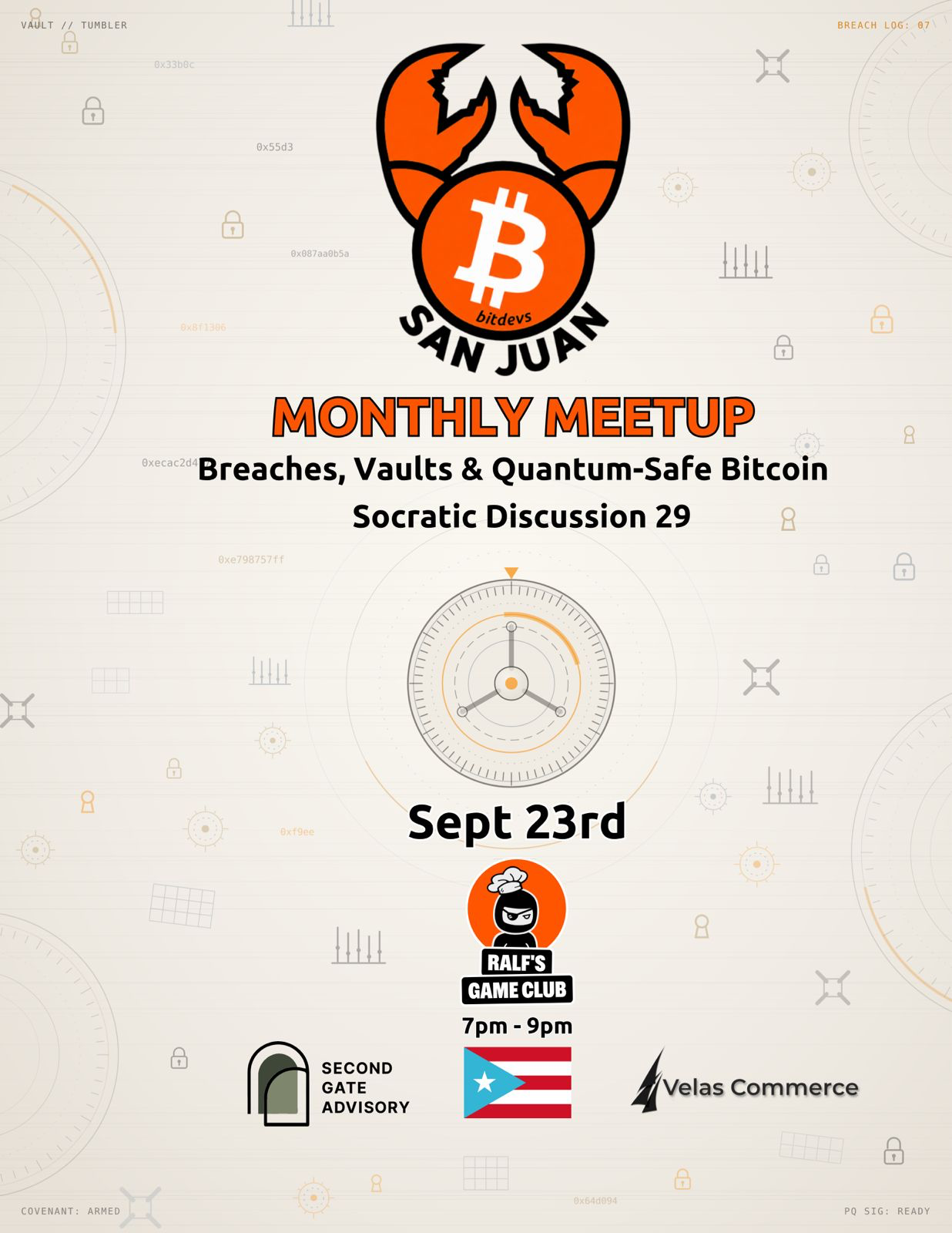 BitDevs San Juan Monthly Meetup poster
